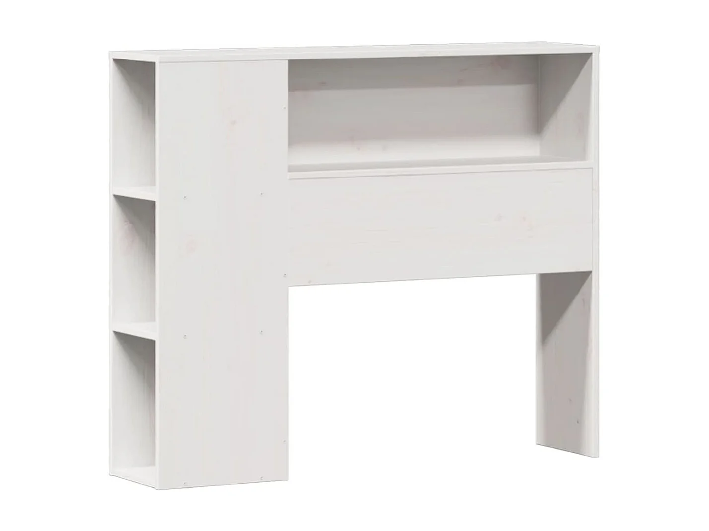 Cama com estante sem colchão 100x200 cm pinho maciço branco