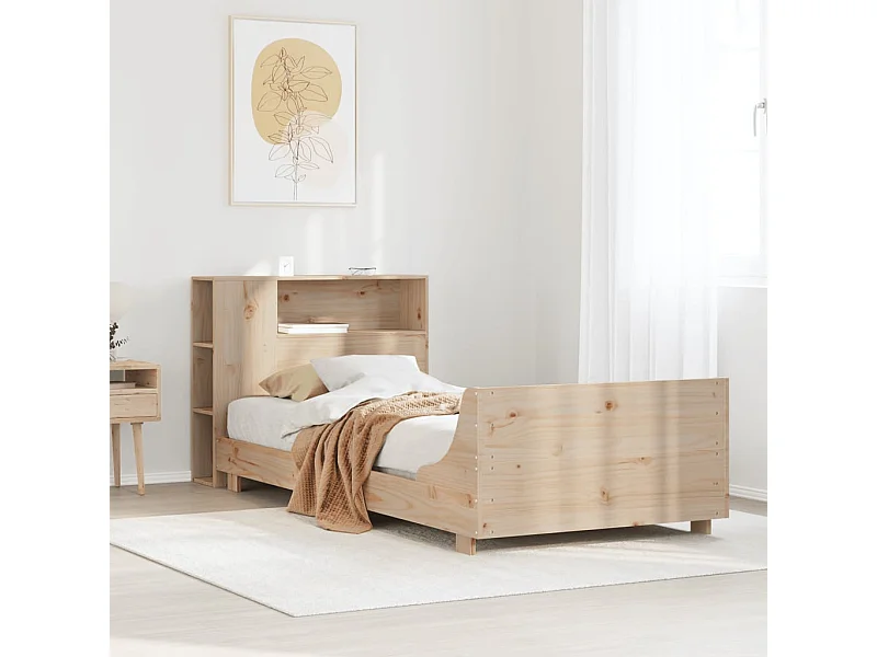 Cama sem colchão 90x190 cm madeira de pinho maciça