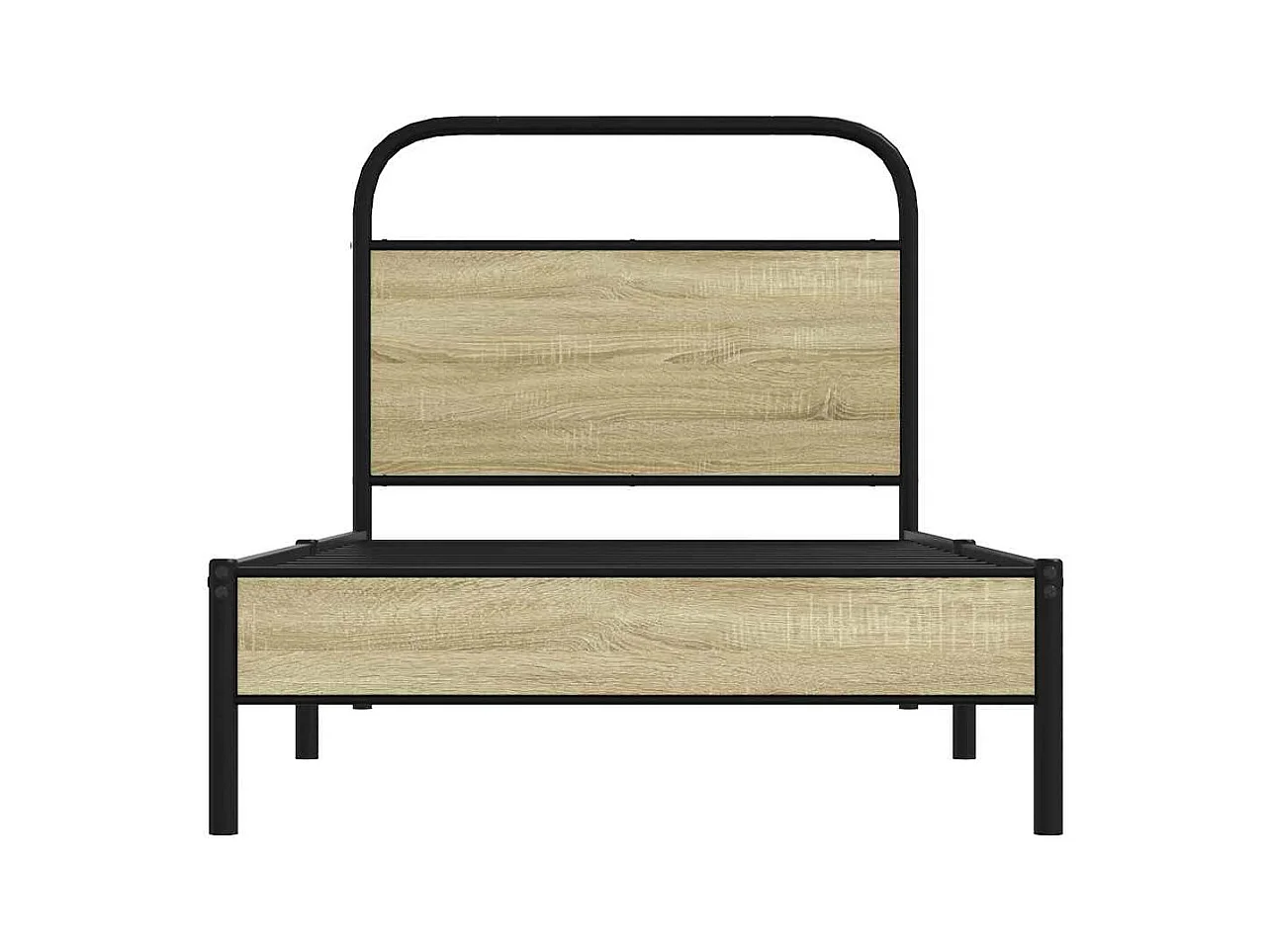 Cadre de lit sans matelas 75x190cm chêne sonoma bois ingénierie
