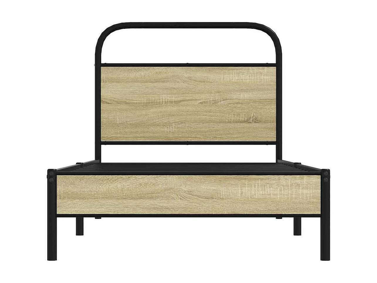 Cadre de lit sans matelas 75x190cm chêne sonoma bois ingénierie