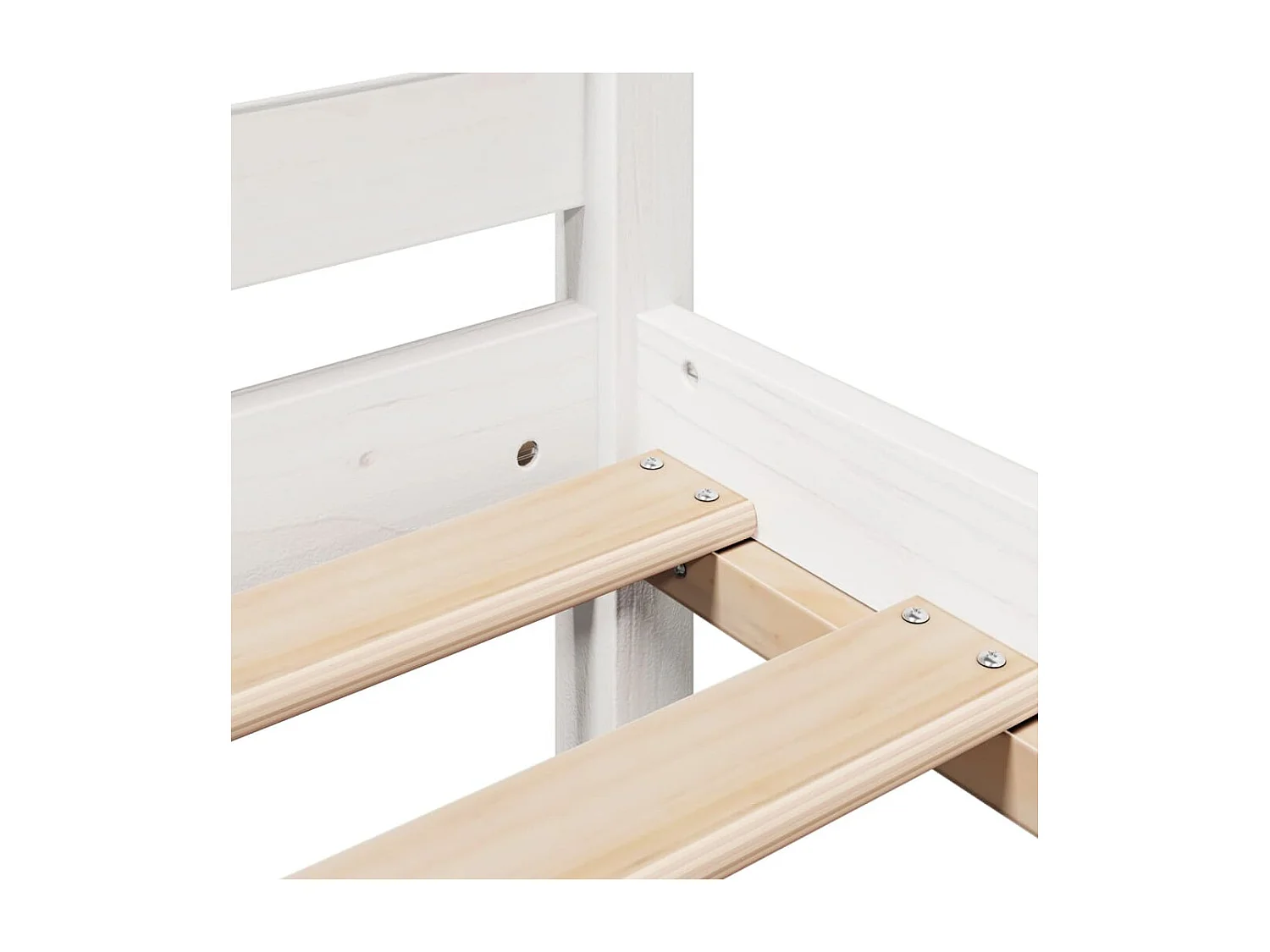 Cama com estante sem colchão 150x200 cm pinho maciço branco