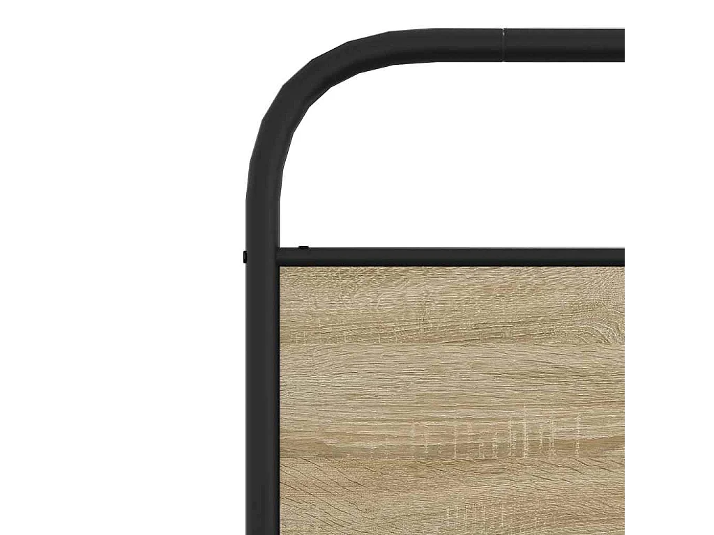 Cadre de lit sans matelas 100x200 cm chêne fumé bois ingénierie