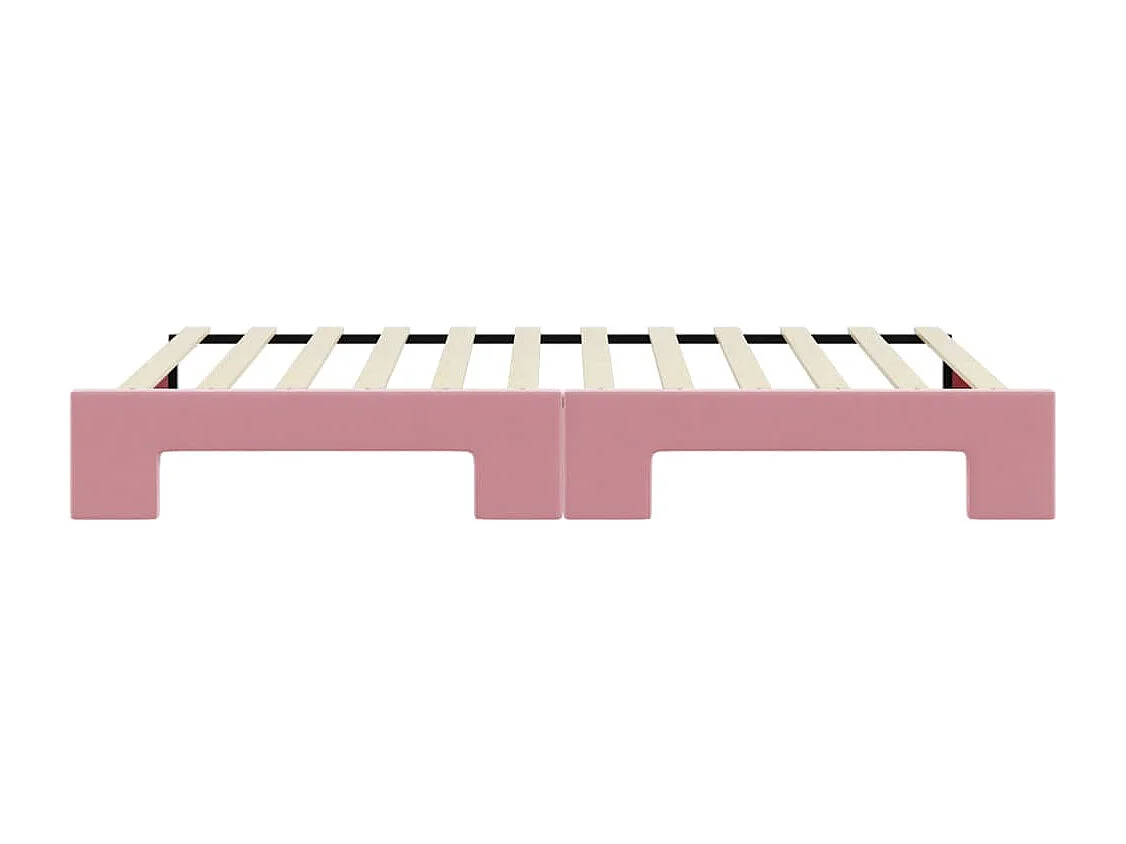 Sofá cama nido terciopelo rosa 100x200 cm