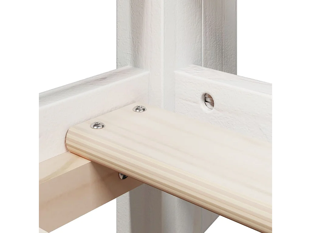 Lit superposé avec toit blanc 75x190 cm bois massif de pin