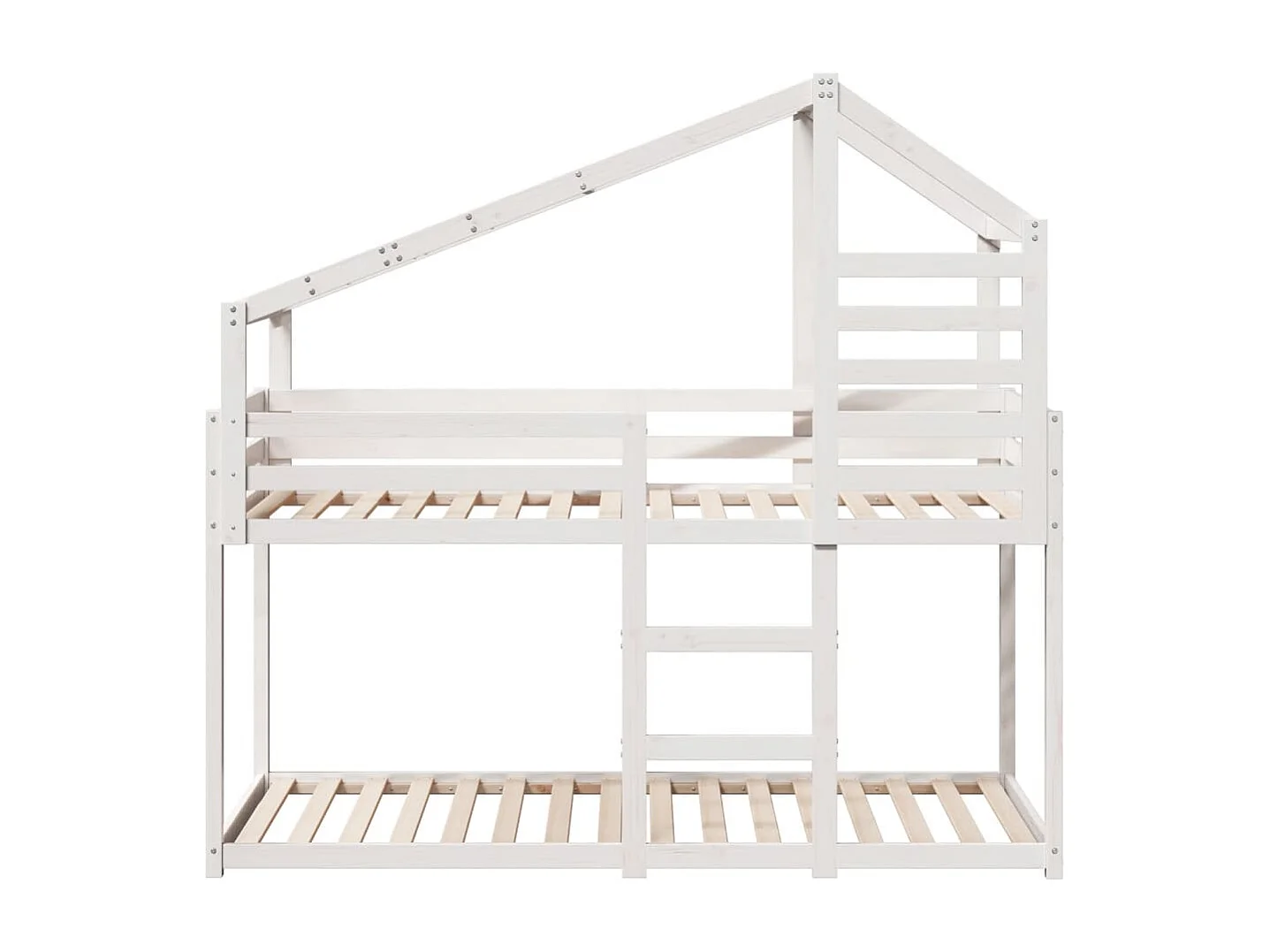 Lit superposé avec toit blanc 80x200 cm bois massif de pin