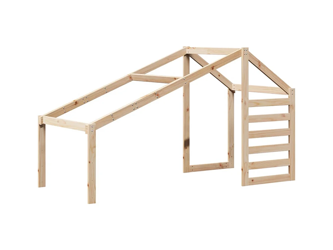 Lit superposé avec toit 75x190 cm bois de pin massif