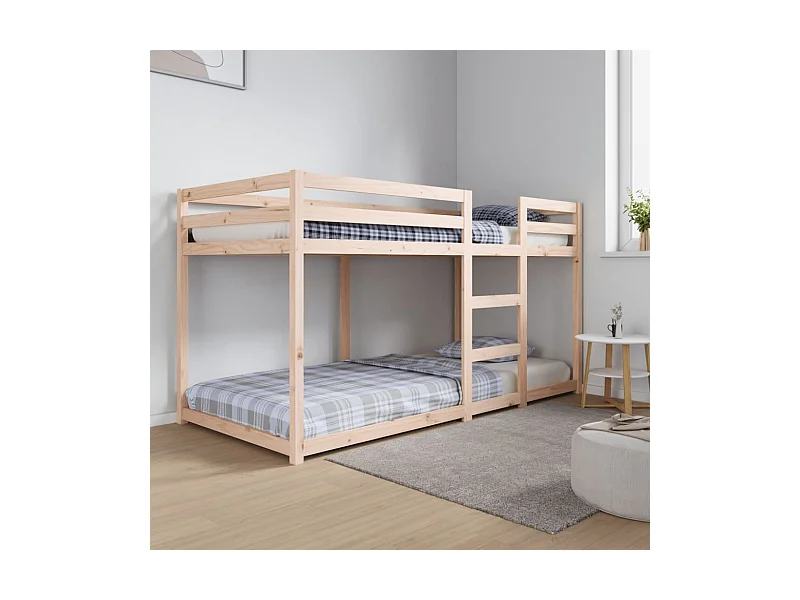Lit superposé 90x200 cm Bois de pin massif