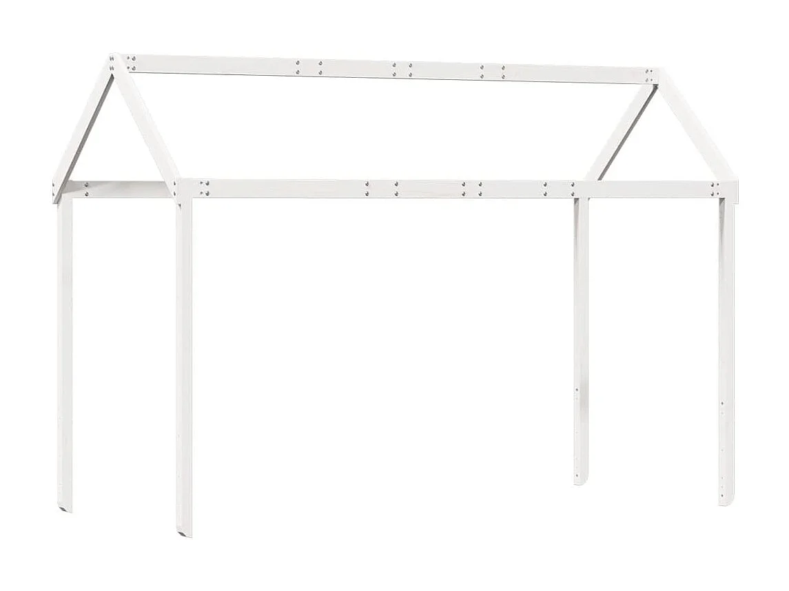 Lit superposé avec toit blanc 90x190 cm bois massif de pin