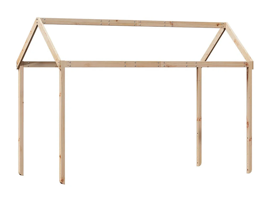 Lit superposé avec toit 90x200 cm bois de pin massif