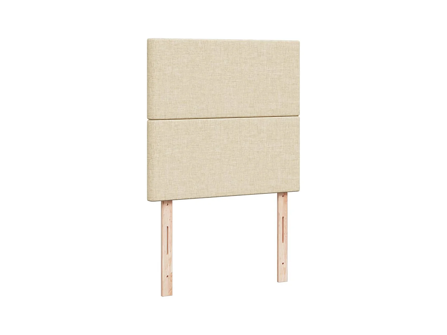 Sommier à lattes de lit avec matelas Crème 90x200 cm Tissu