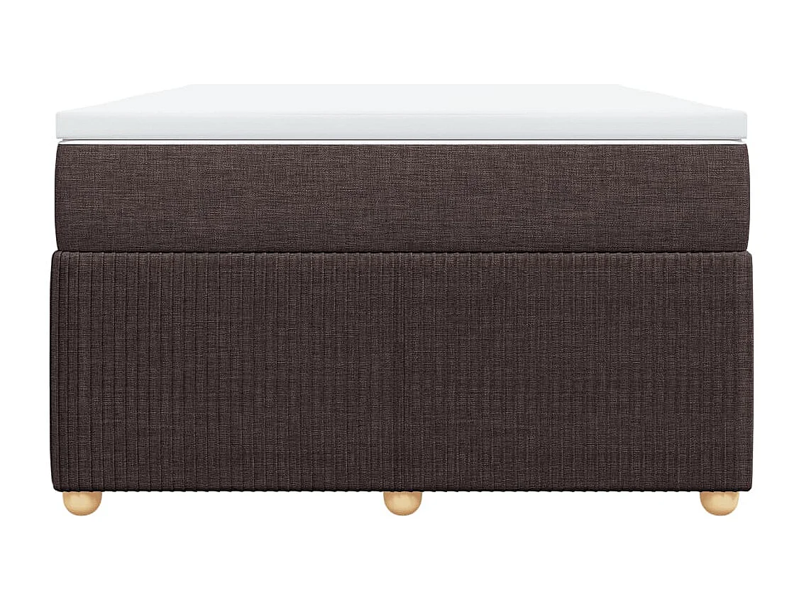 Sommier à lattes de lit et matelas marron foncé 120x190cm tissu