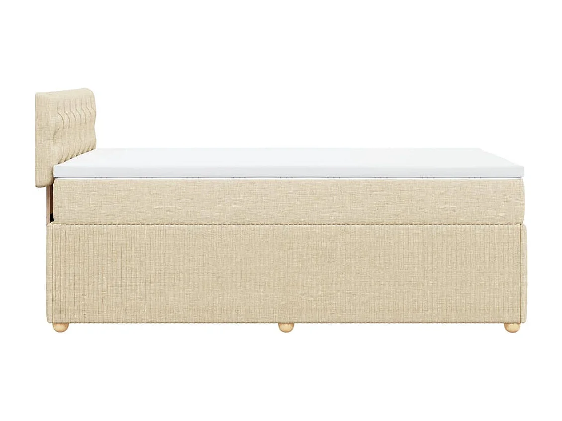 Cama com molas/colchão 80x200 cm tecido cor crème