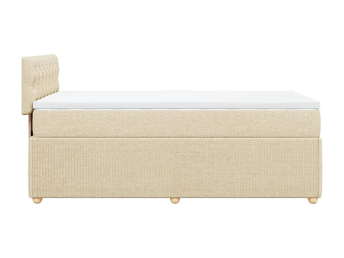 Cama com molas/colchão 80x200 cm tecido cor crème