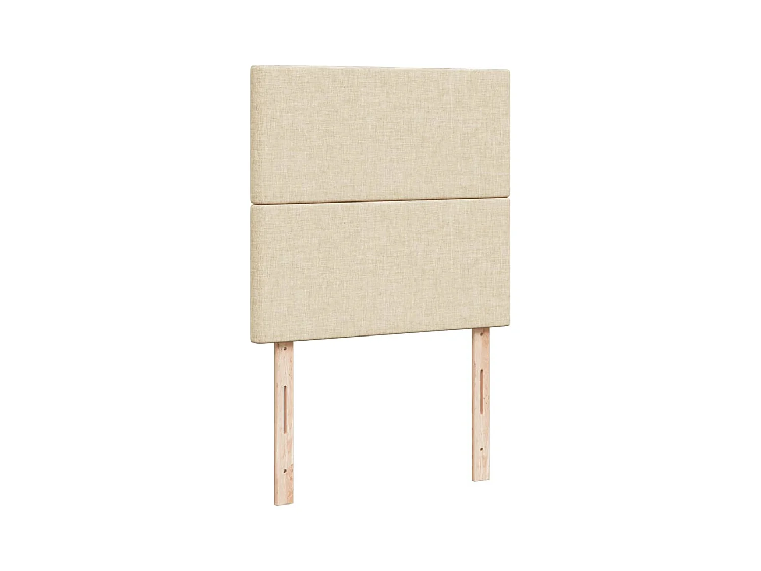 Sommier à lattes de lit avec matelas Crème 90x200 cm Tissu