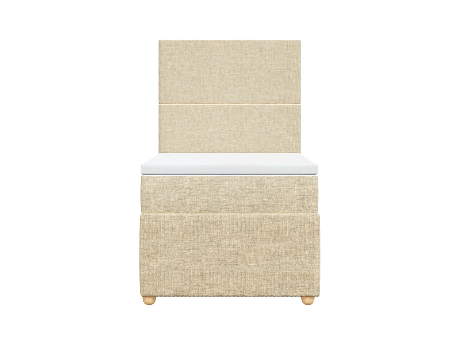 Cama com molas/colchão 90x190 cm tecido cor creme