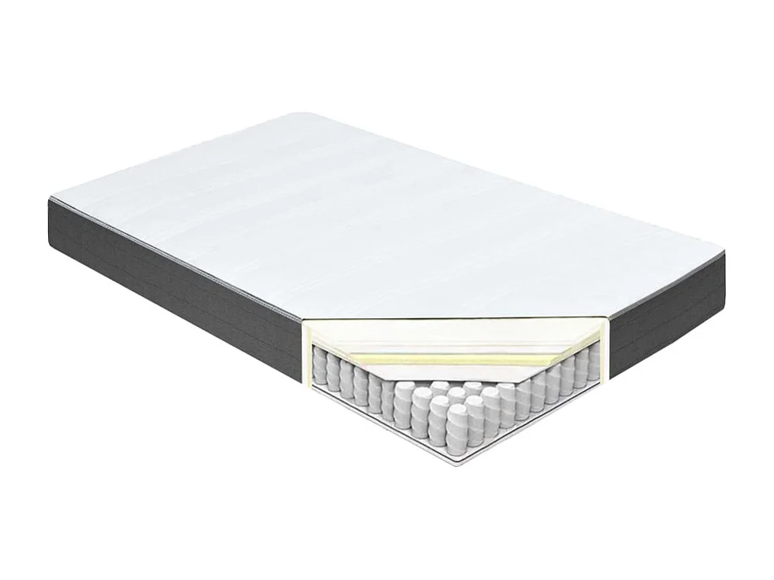 Sommier tapissier Gris foncé Tissu 160x200 cm