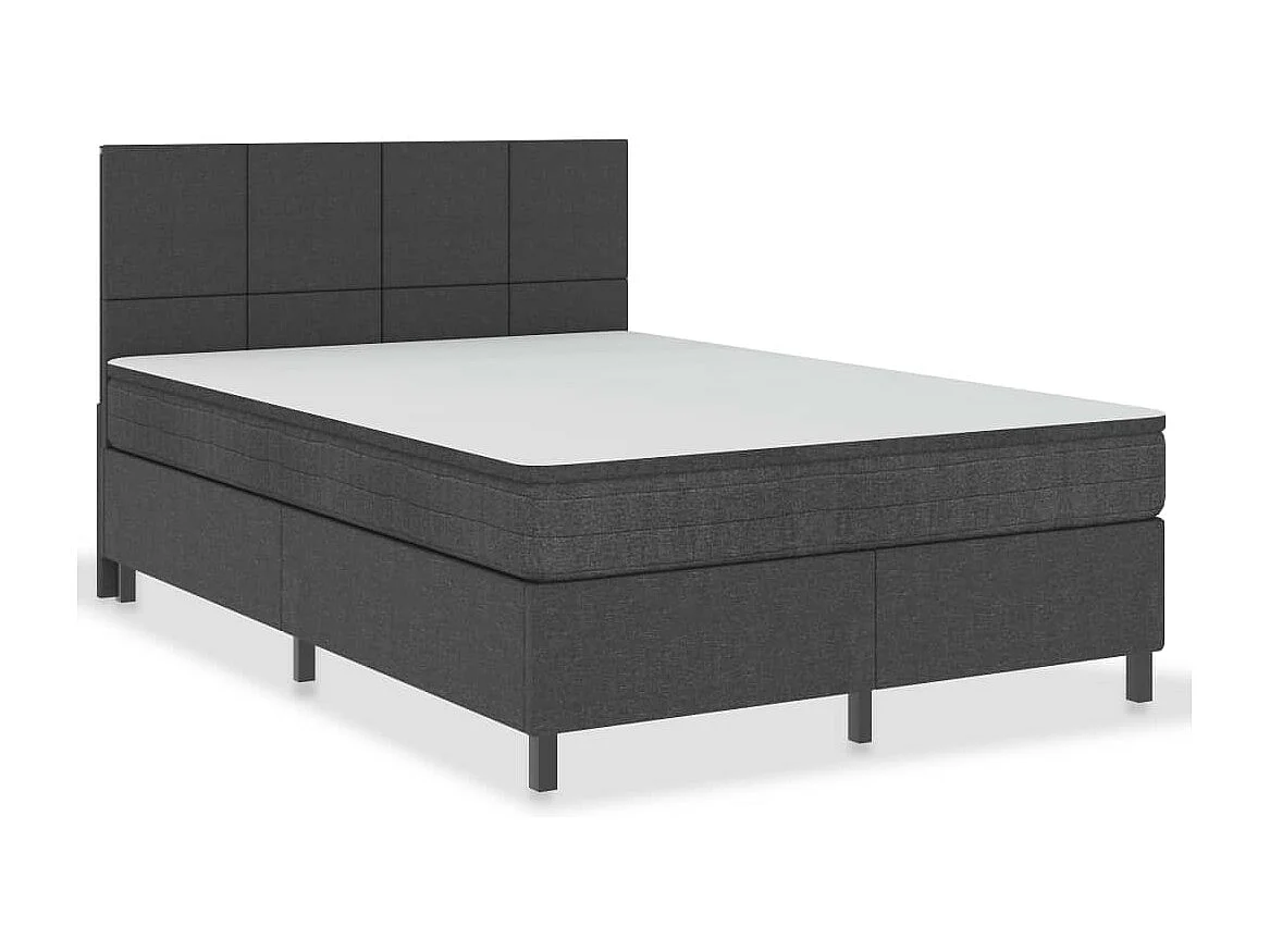 Boxspring stof donkergrijs 160x200 cm