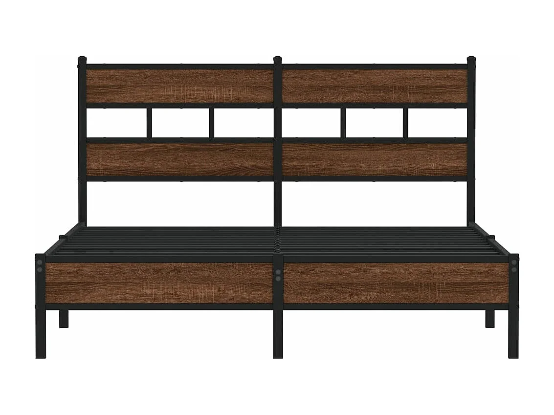 Cadre de lit sans matelas chêne marron 150x200 cm