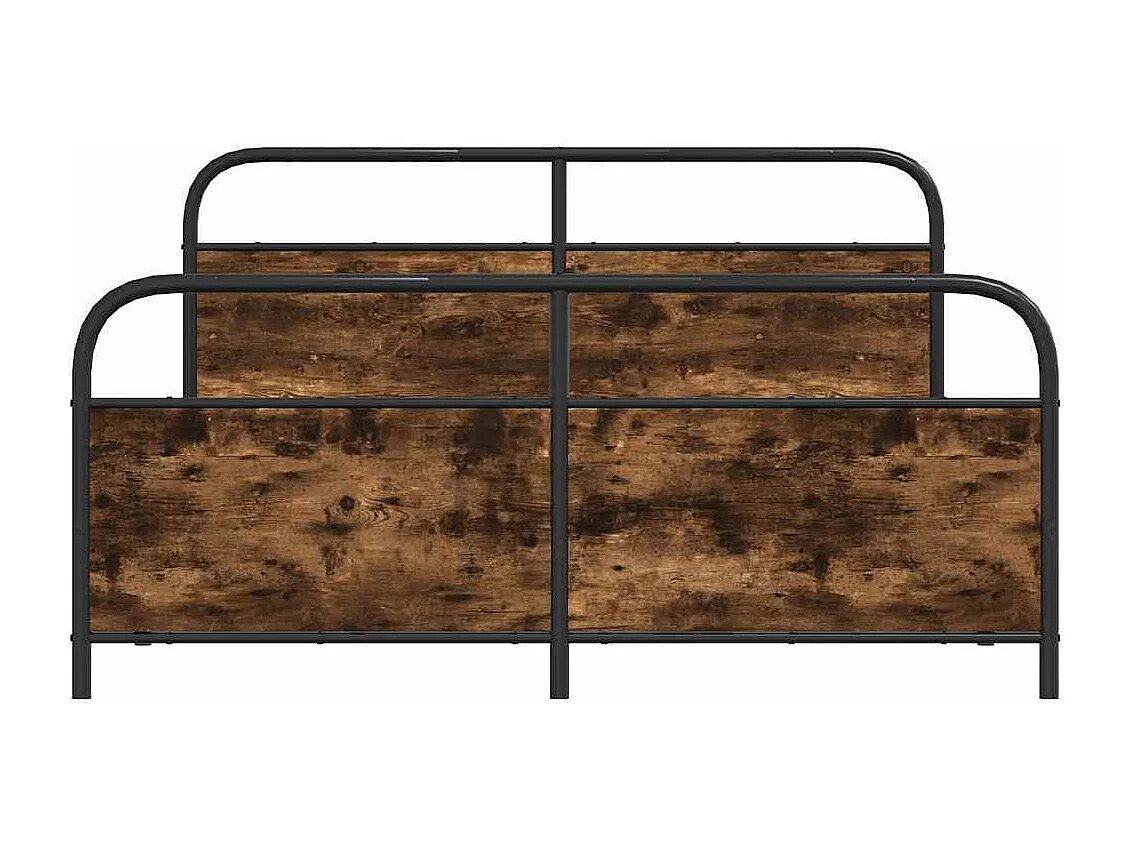 Estructura de cama sin colchón metal roble ahumado 183x213 cm