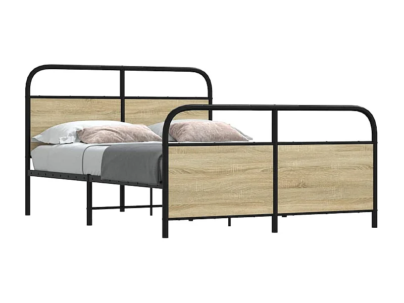 Estrutura cama s/ colchão derivados de madeira carvalho sonoma