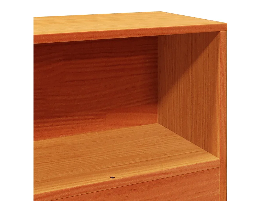 Cama sem colchão 100x200 cm pinho maciço castanho-mel