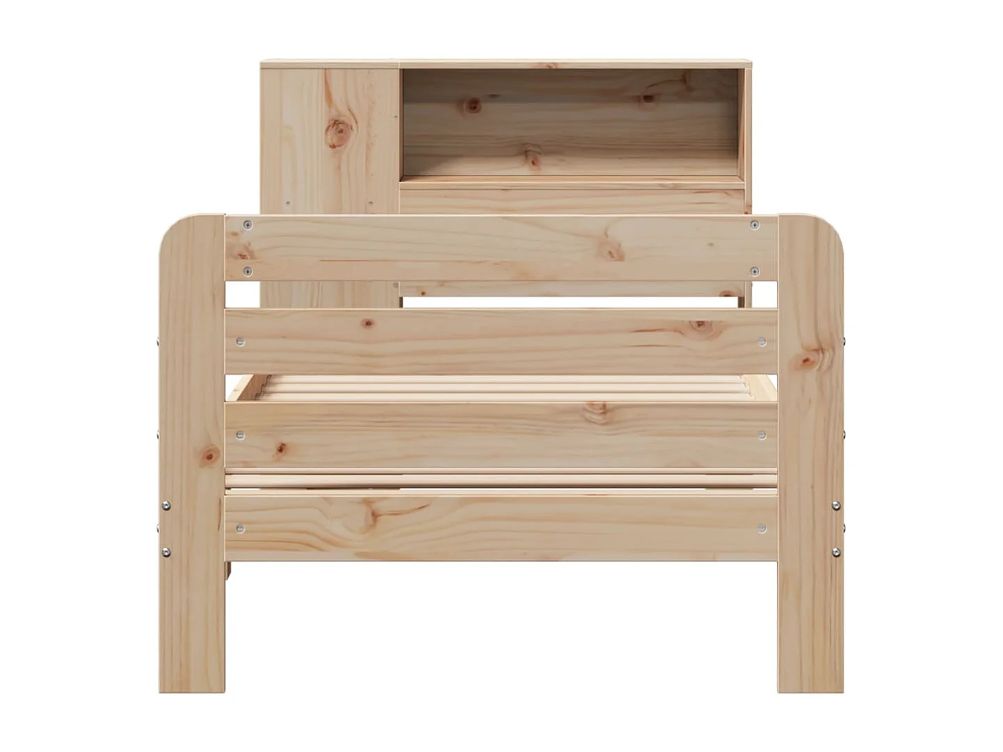 Estructura de cama sin colchón madera maciza de pino 90x200 cm