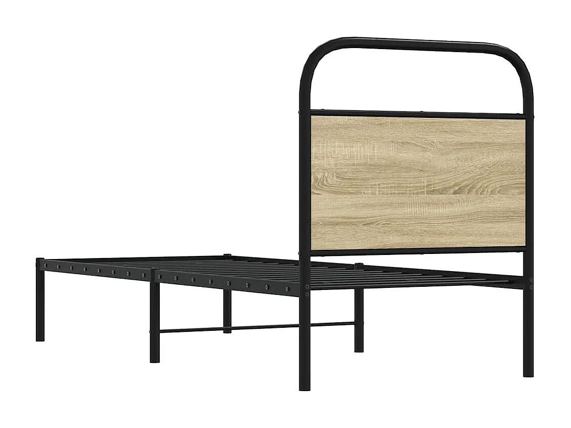 Cadre de lit sans matelas 80x200cm chêne sonoma bois ingénierie