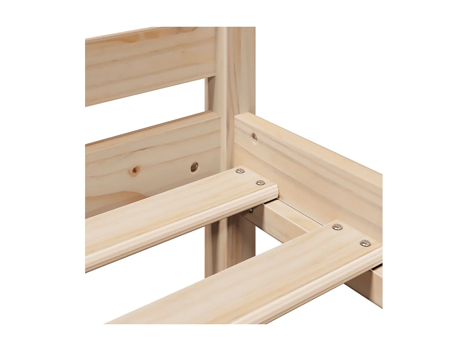 Lit bibliothèque sans matelas 100x200 cm bois massif de pin