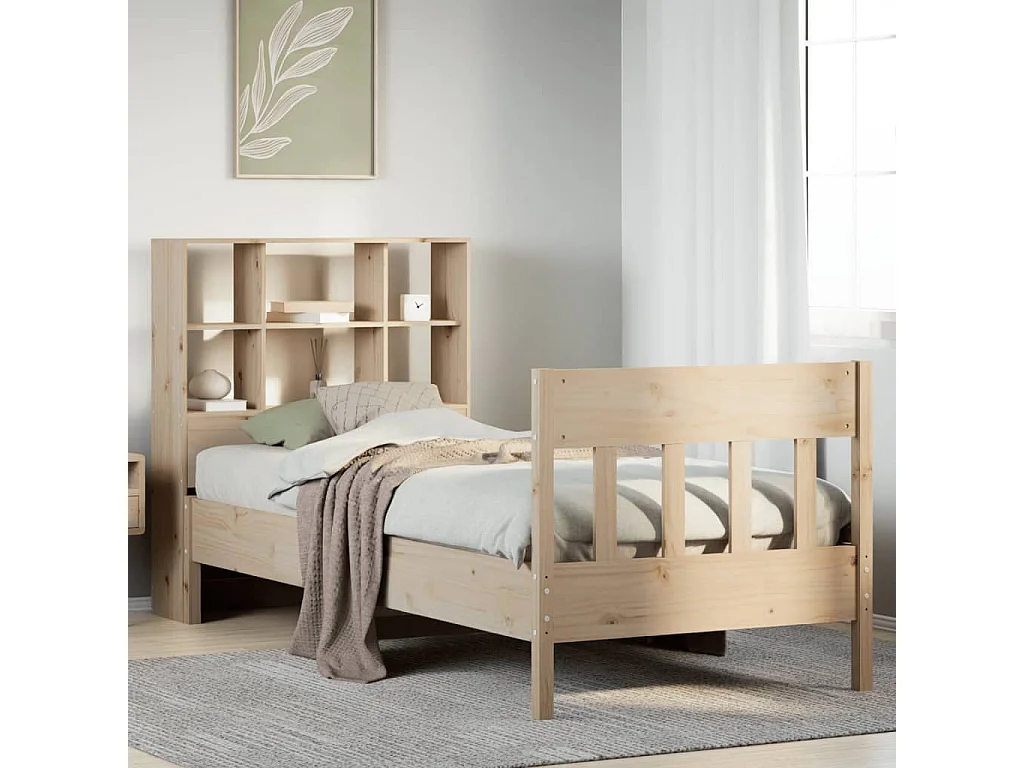 Cadre de lit sans matelas 100x200 cm bois massif de pin