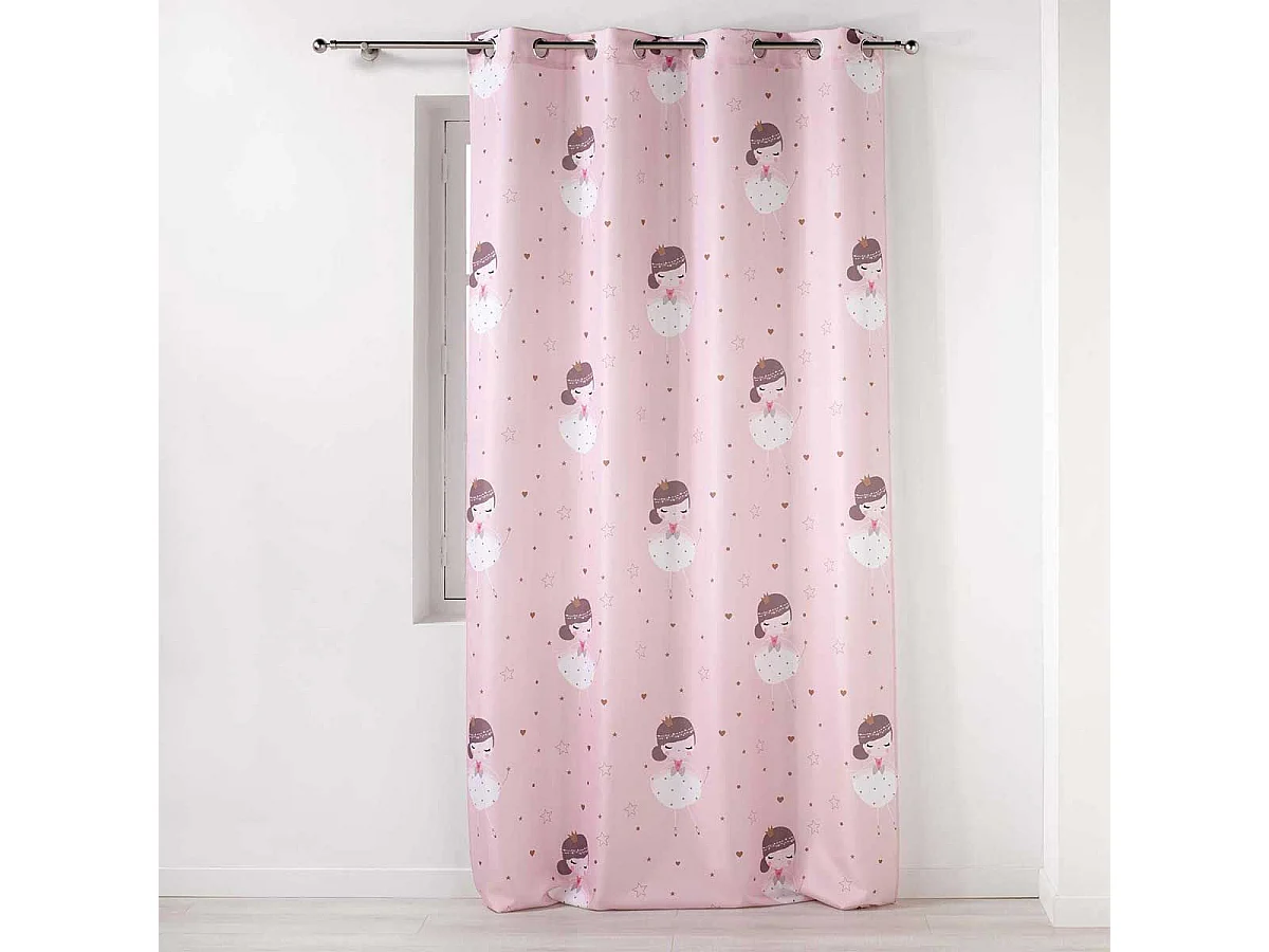 Rideau à Œillets "Petite Princesse" 140x260cm Rose
