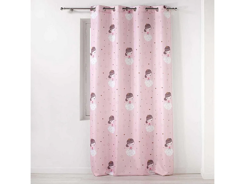 Rideau à Œillets "Petite Princesse" 140x260cm Rose