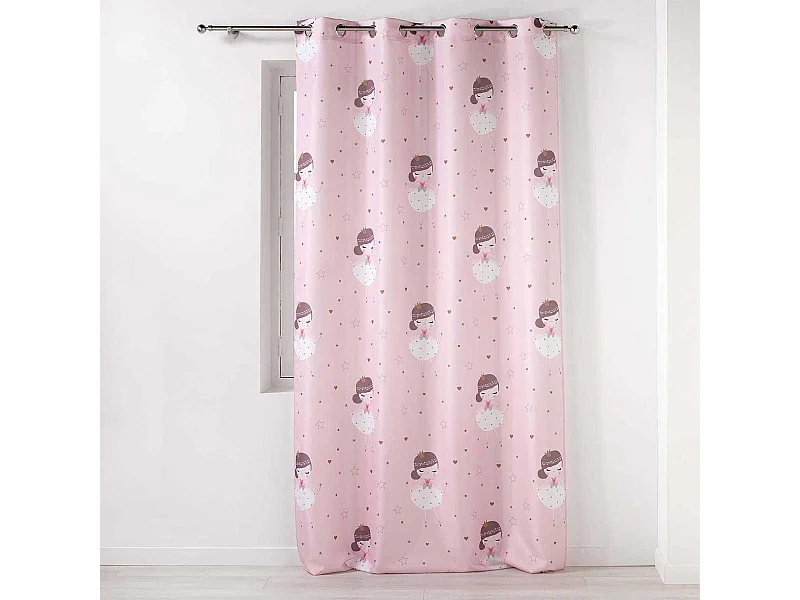 Rideau à Œillets "Petite Princesse" 140x260cm Rose