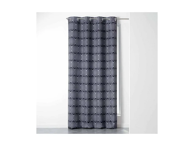 Rideau à Oeillets "Geodesie" 140x260cm Anthracite