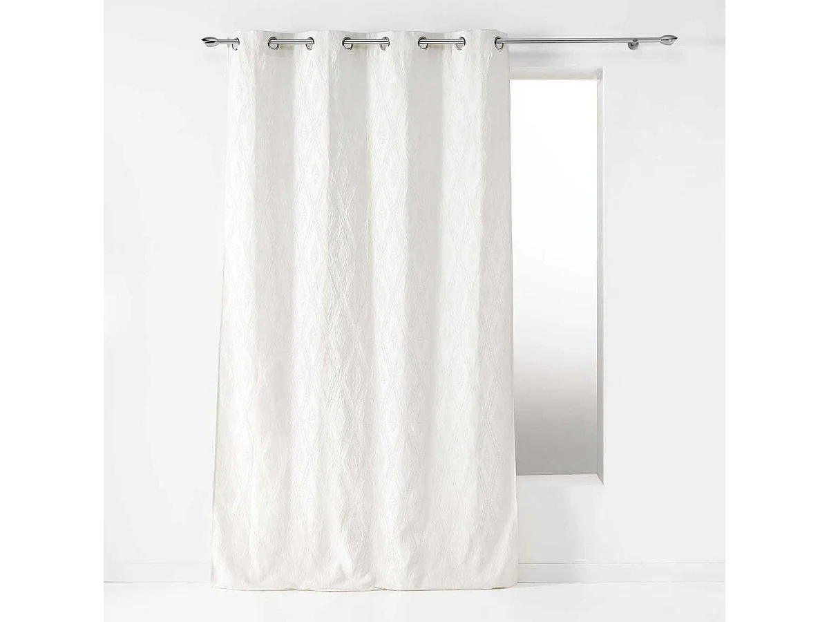 Rideau à Œillets Imprimé "Mezaline" 140x260cm Naturel