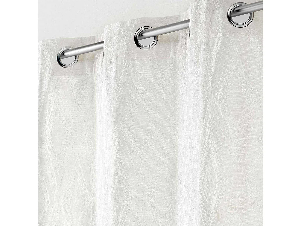 Rideau à Œillets Imprimé "Mezaline" 140x260cm Naturel