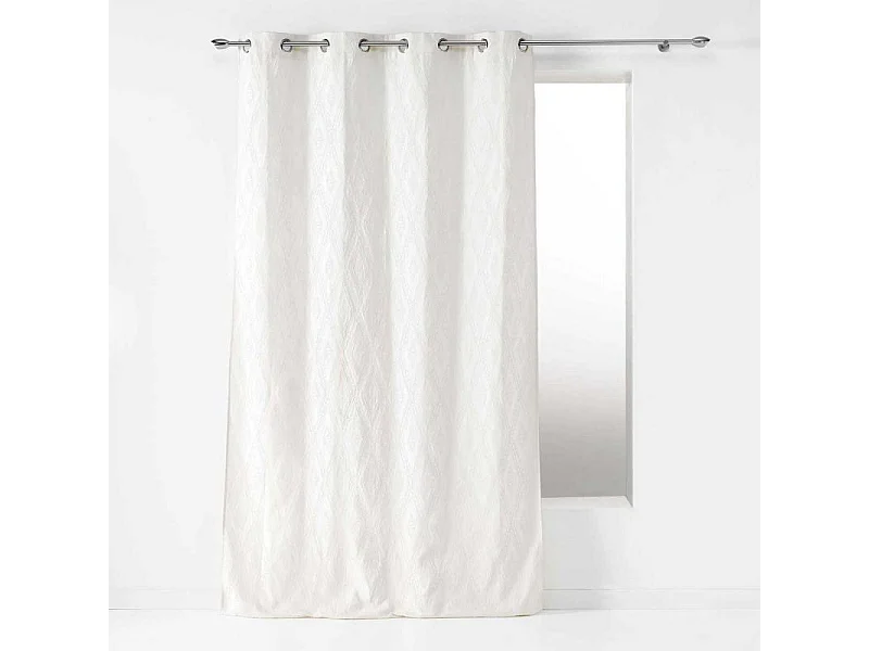 Rideau à Œillets Imprimé "Mezaline" 140x260cm Naturel