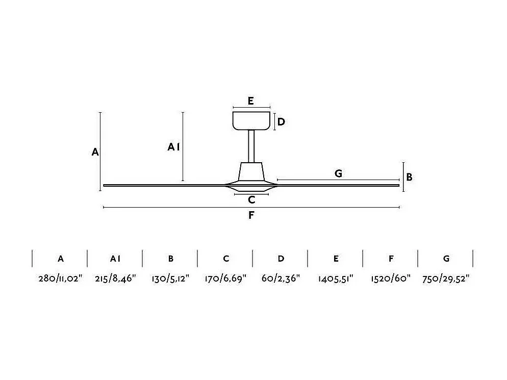 Ventilateur de plafond MOREA L Marron DC