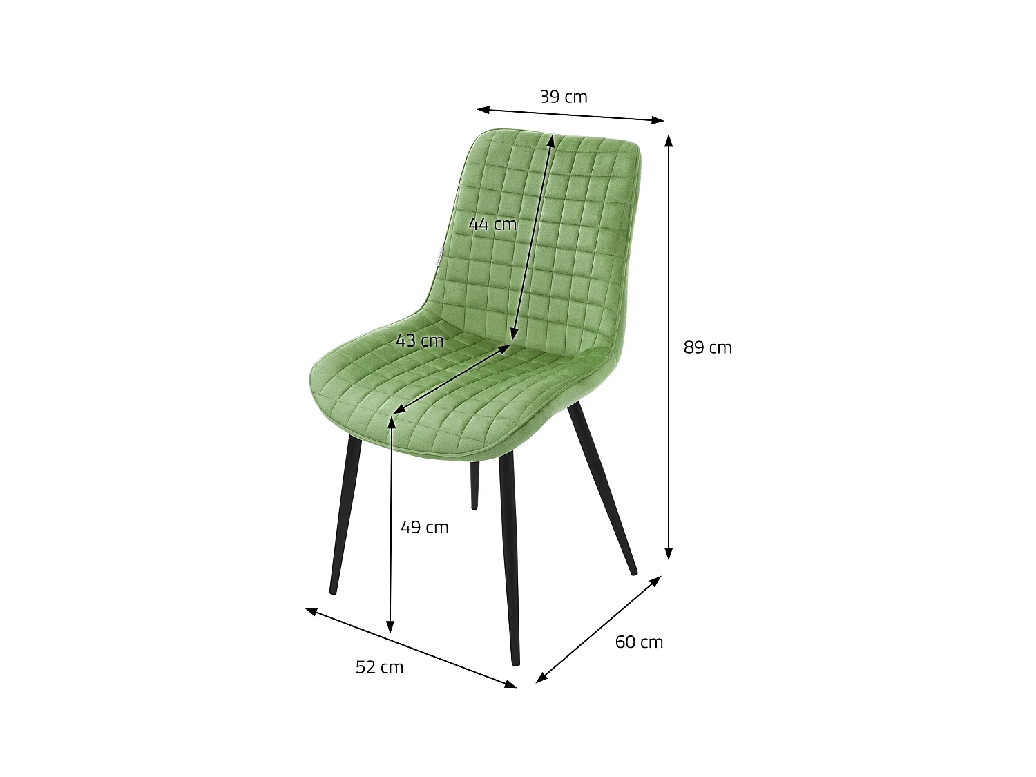 Set di 2 sedie sala da pranzo sedie cucina sedie soggiorno sedia imbottita velluto