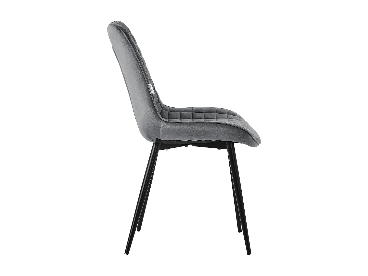 Lot de 4 chaises de salle à manger cuisine rembourrées en velours anthracite