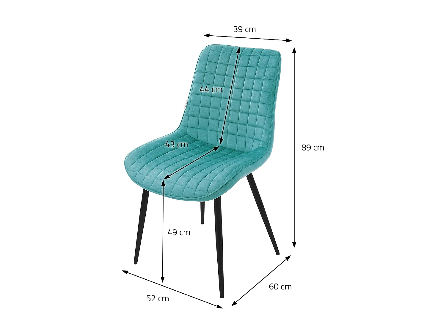 Set di 2 sedie sala da pranzo sedie cucina sedie soggiorno sedia imbottita velluto