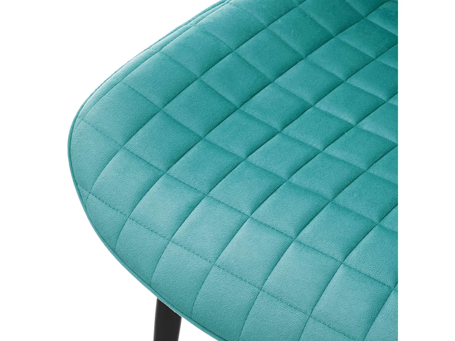 Lot de 6 chaises de salle à manger cuisine salon rembourrées en velours pétrole