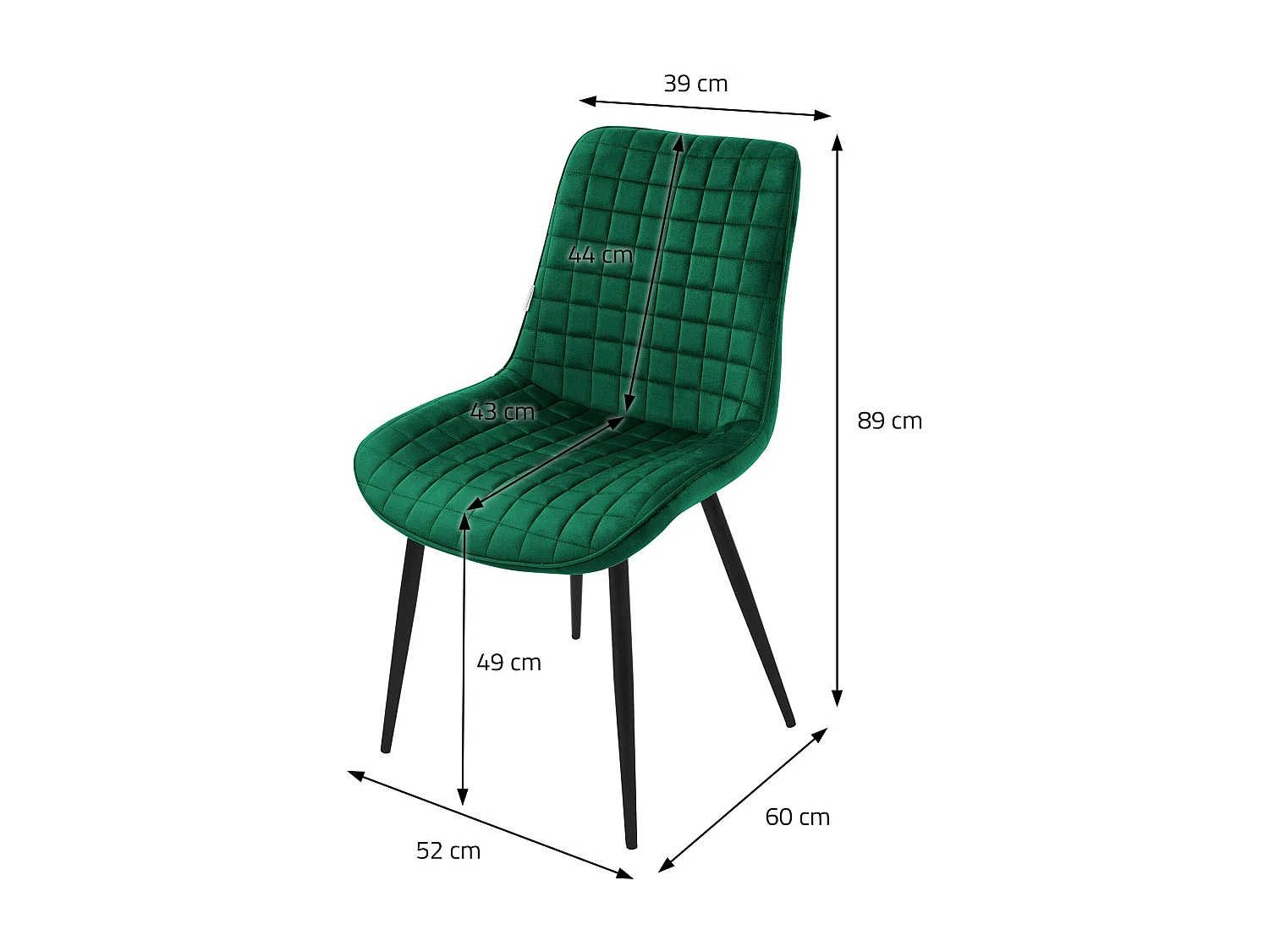 Lote de 2 sillas Sillas de comedor Silla de cocina Sillas de salón Silla tapizada Terciopelo