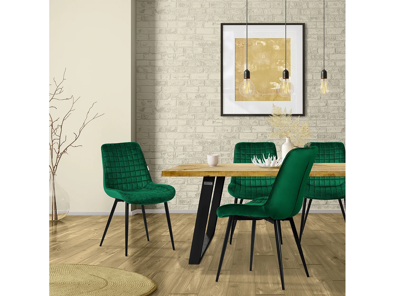 Lote de 6 sillas sillas de comedor silla de cocina sillas de salón silla tapizada terciopelo