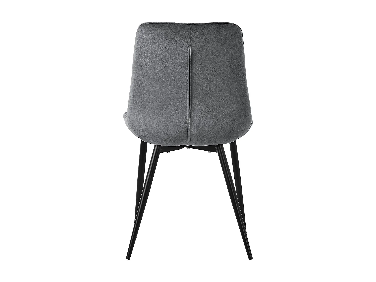 Lot de 6 chaises de salle à manger cuisine rembourrées en velours anthracite