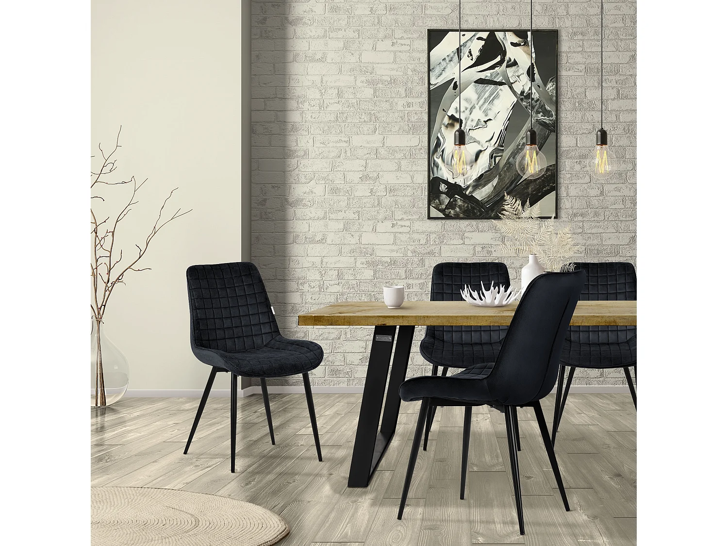 Set di 6 sedie sala da pranzo sedie cucina sedie soggiorno sedia imbottita velluto