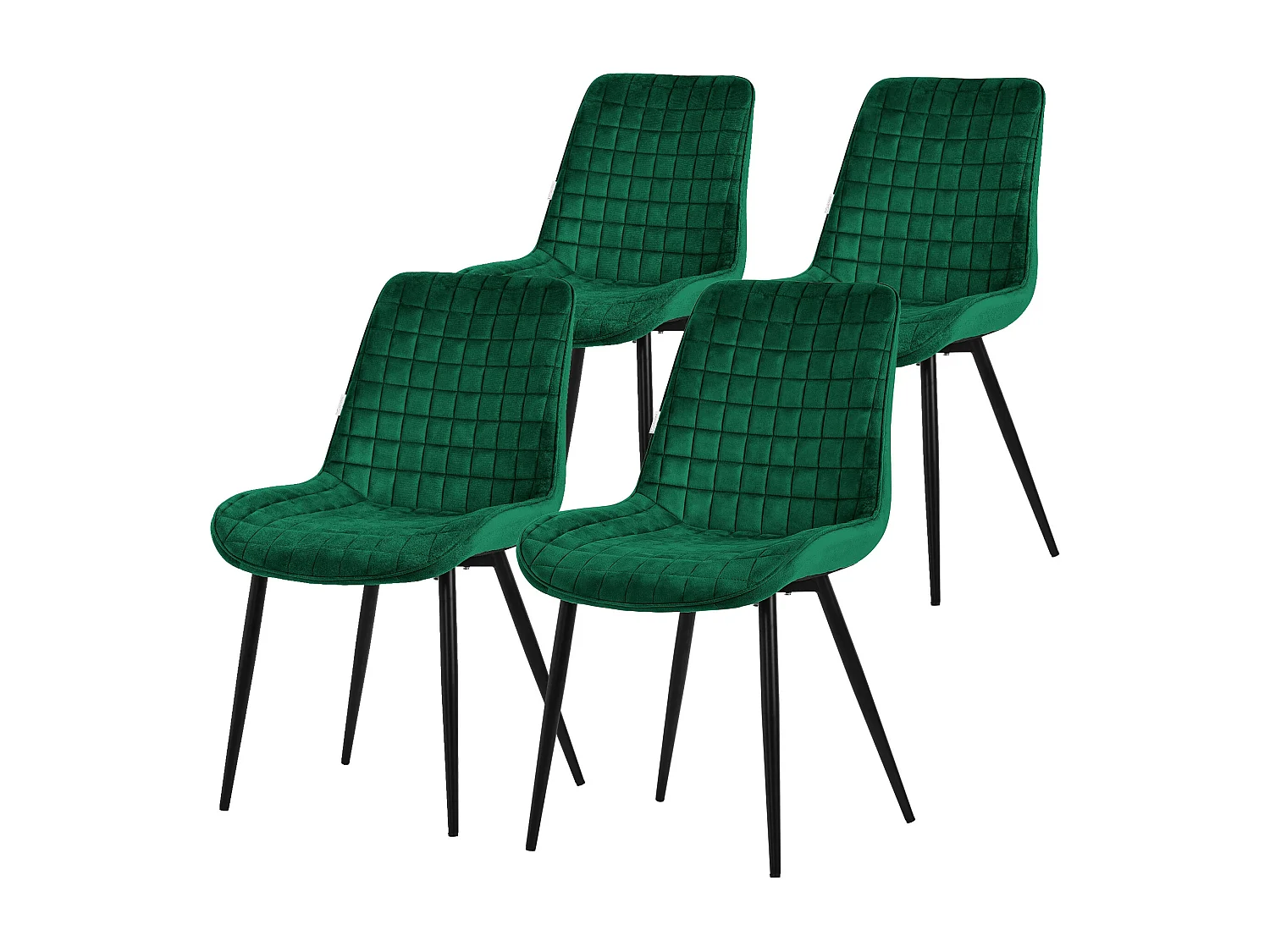 Set di 4 sedie sala da pranzo sedie cucina sedie soggiorno sedia imbottita velluto