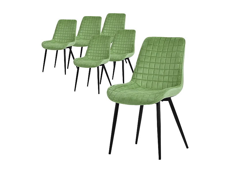 Lote de 6 sillas sillas de comedor sillas de cocina sillas de salón silla tapizada terciopelo