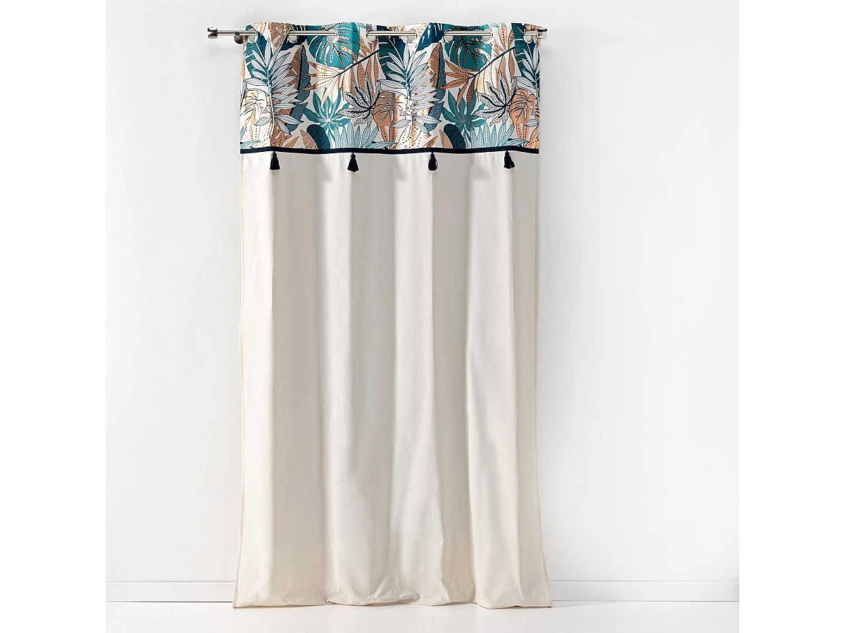 Rideau à Œillets Imprimé "Alianor" 140x240cm Naturel