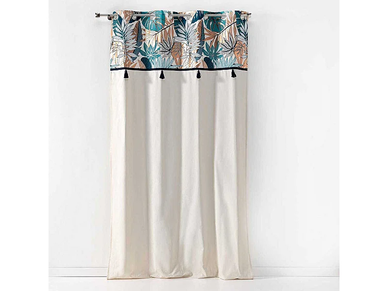 Cortina con estampado exótico 140 x 240 cm