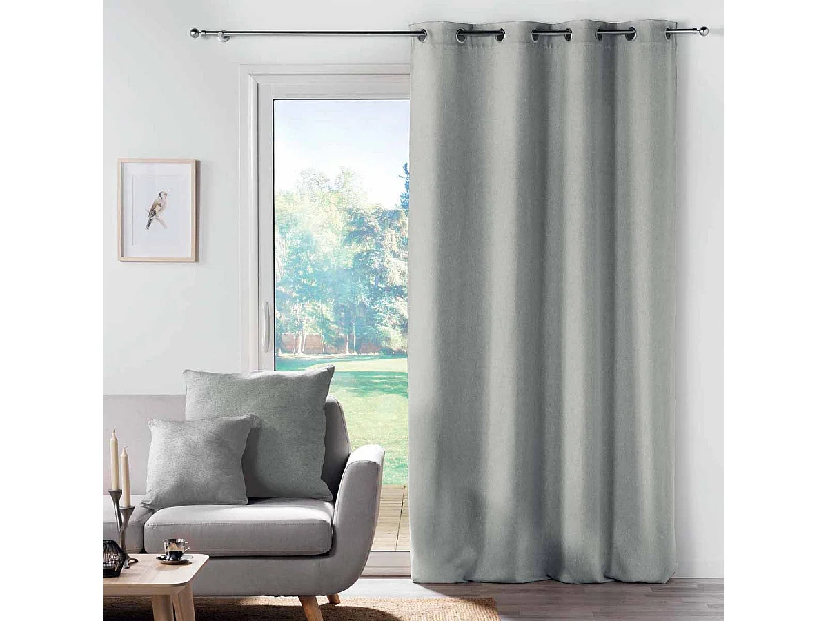 Rideau à Œillets "Solena" 140x260cm Gris